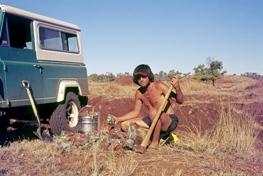 Peter collecting specimens