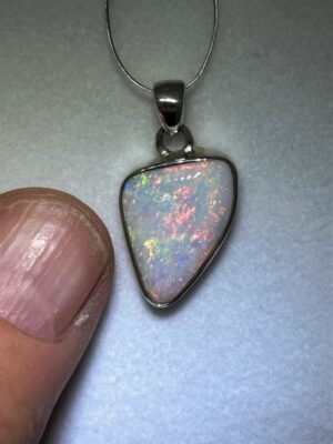 Light Opal Silver Set Pendants