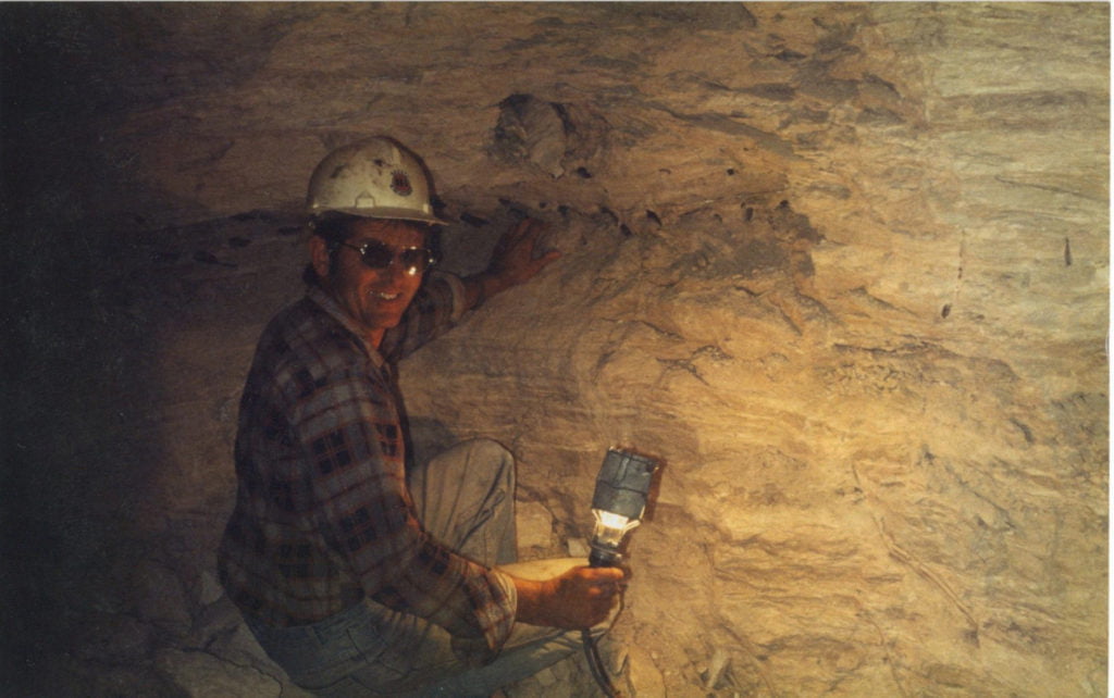 Peter inside the mine