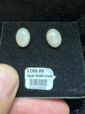 Light Opal Silver Set Earrings